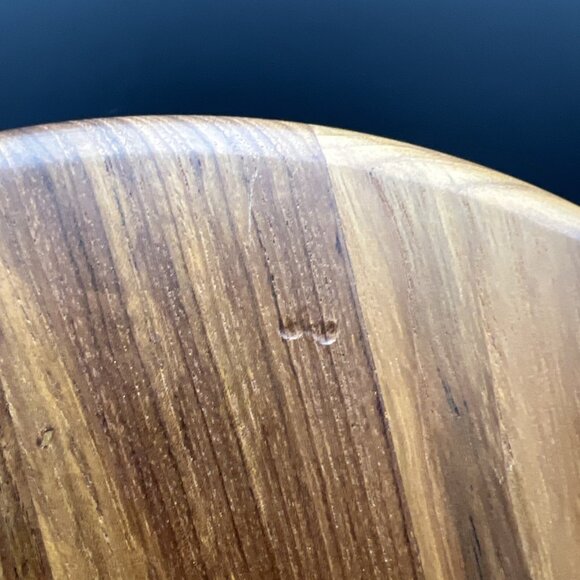 VTG Dolphin Christmas Tree Cheese Plate Board Teak Wood Tile ~12" Server Hot Dip - Picture 7 of 10